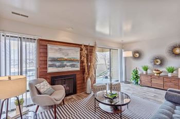 Living room remodel with fireplace